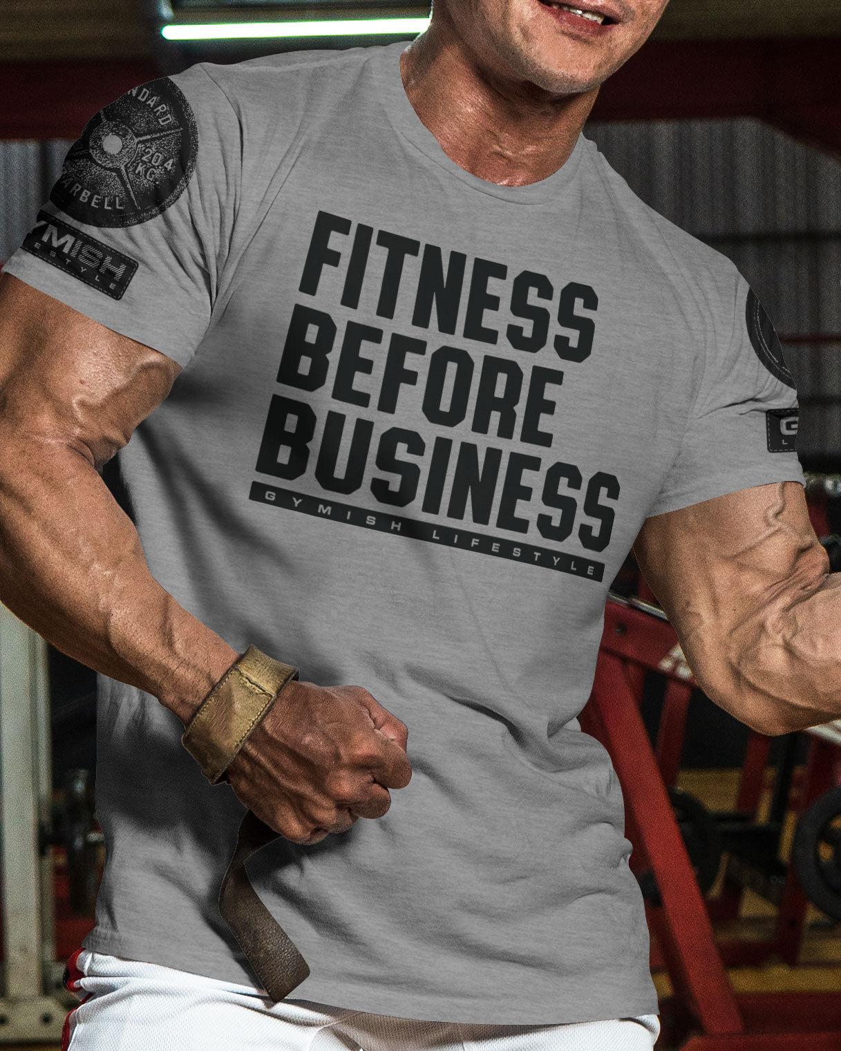 110. Fitness Before Business Funny Motivational Workout Gym T-Shirt for Men T-Shirt GYMISH LIFESTYLE