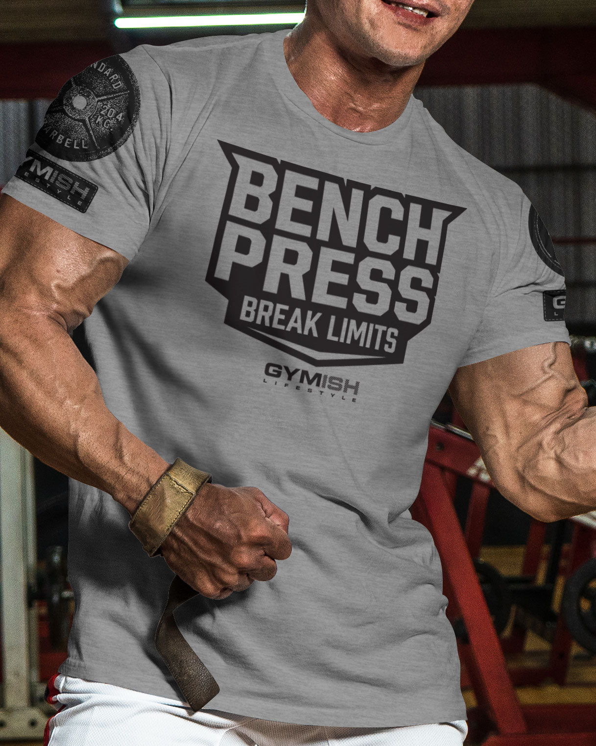 025. Bench Press Funny Motivational Workout Gym T-Shirt for Men T-Shirt GYMISH LIFESTYLE