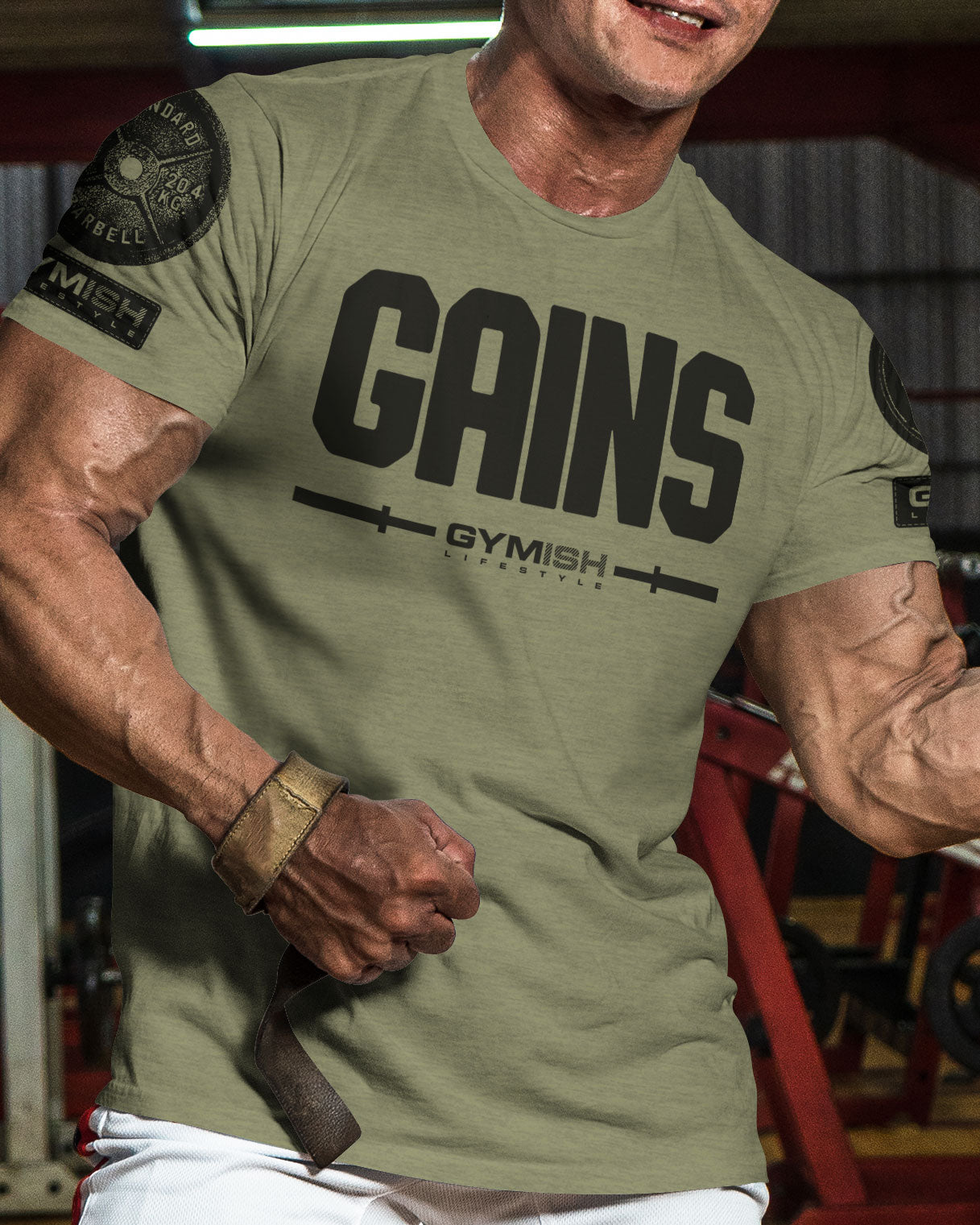 135. Gains Funny Motivational Workout Gym T-Shirt for Men T-Shirt GYMISH LIFESTYLE