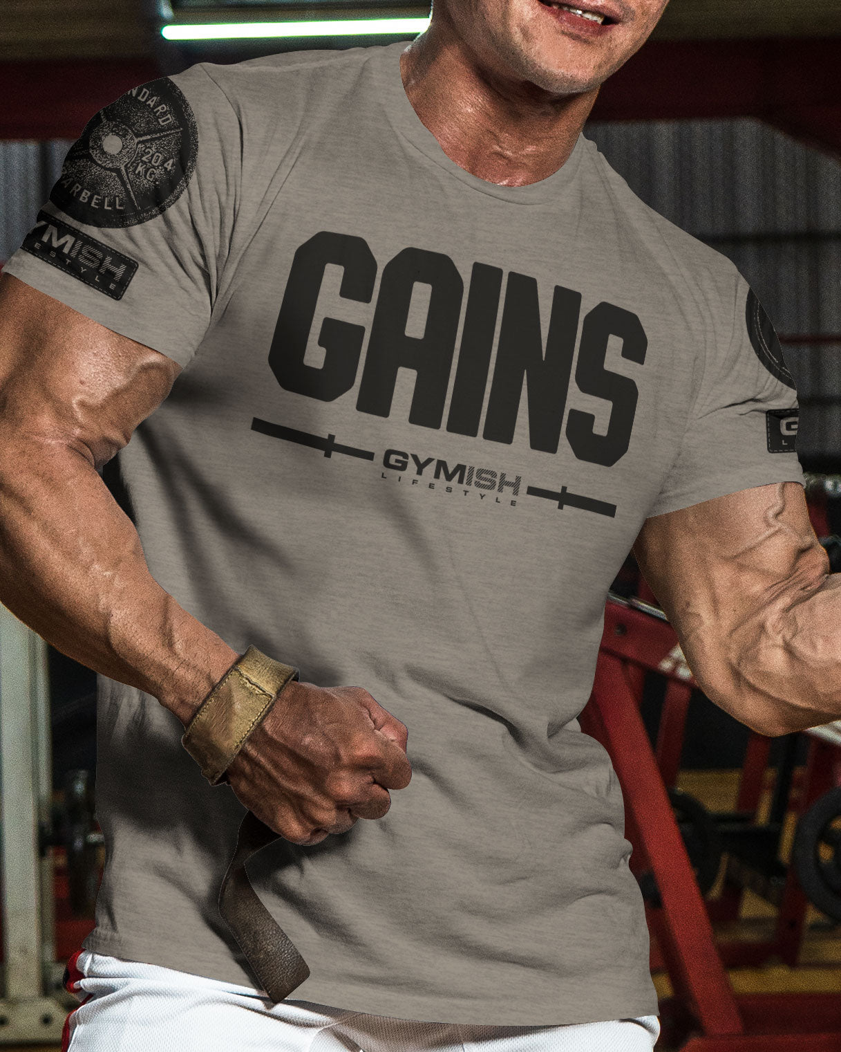 135. Gains Funny Motivational Workout Gym T-Shirt for Men T-Shirt GYMISH LIFESTYLE