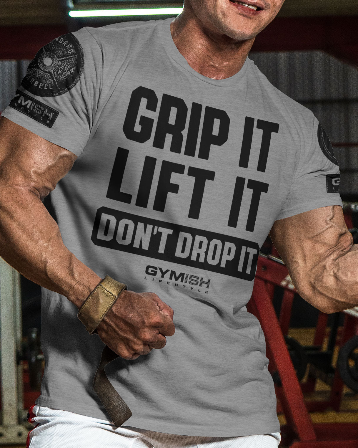 108. Grip It Funny Motivational Workout Gym T-Shirt for Men T-Shirt GYMISH LIFESTYLE