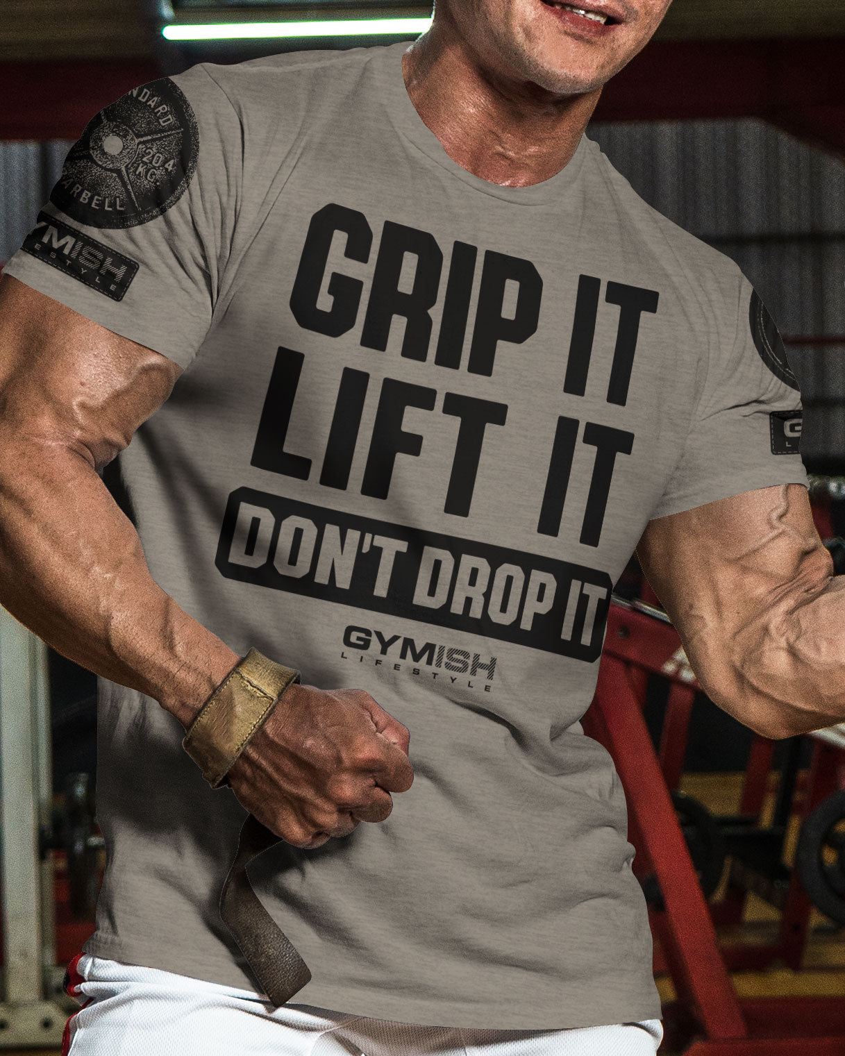 108. Grip It Funny Motivational Workout Gym T-Shirt for Men T-Shirt GYMISH LIFESTYLE