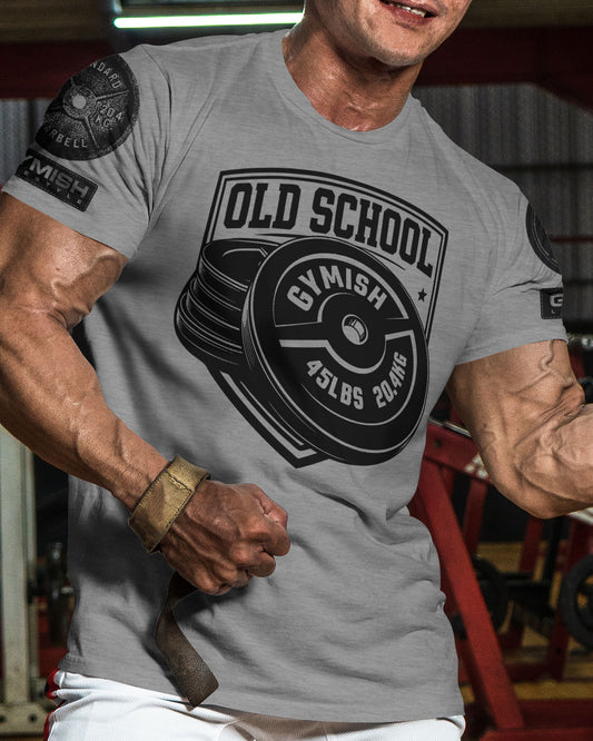 147. Old School Funny Motivational Workout Gym T-Shirt for Men T-Shirt GYMISH LIFESTYLE