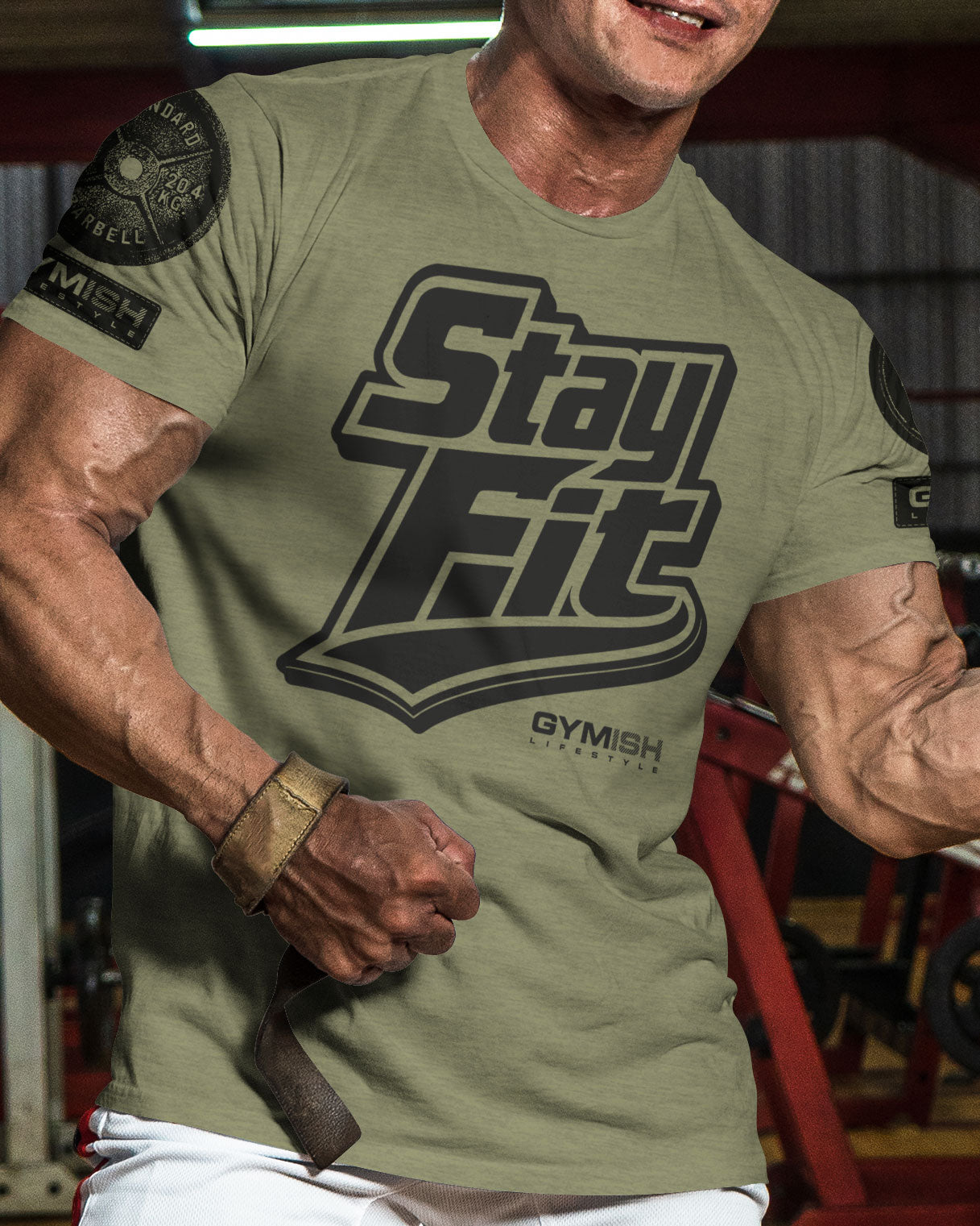 131. Stay Fit Funny Motivational Workout Gym T-Shirt for Men T-Shirt GYMISH LIFESTYLE