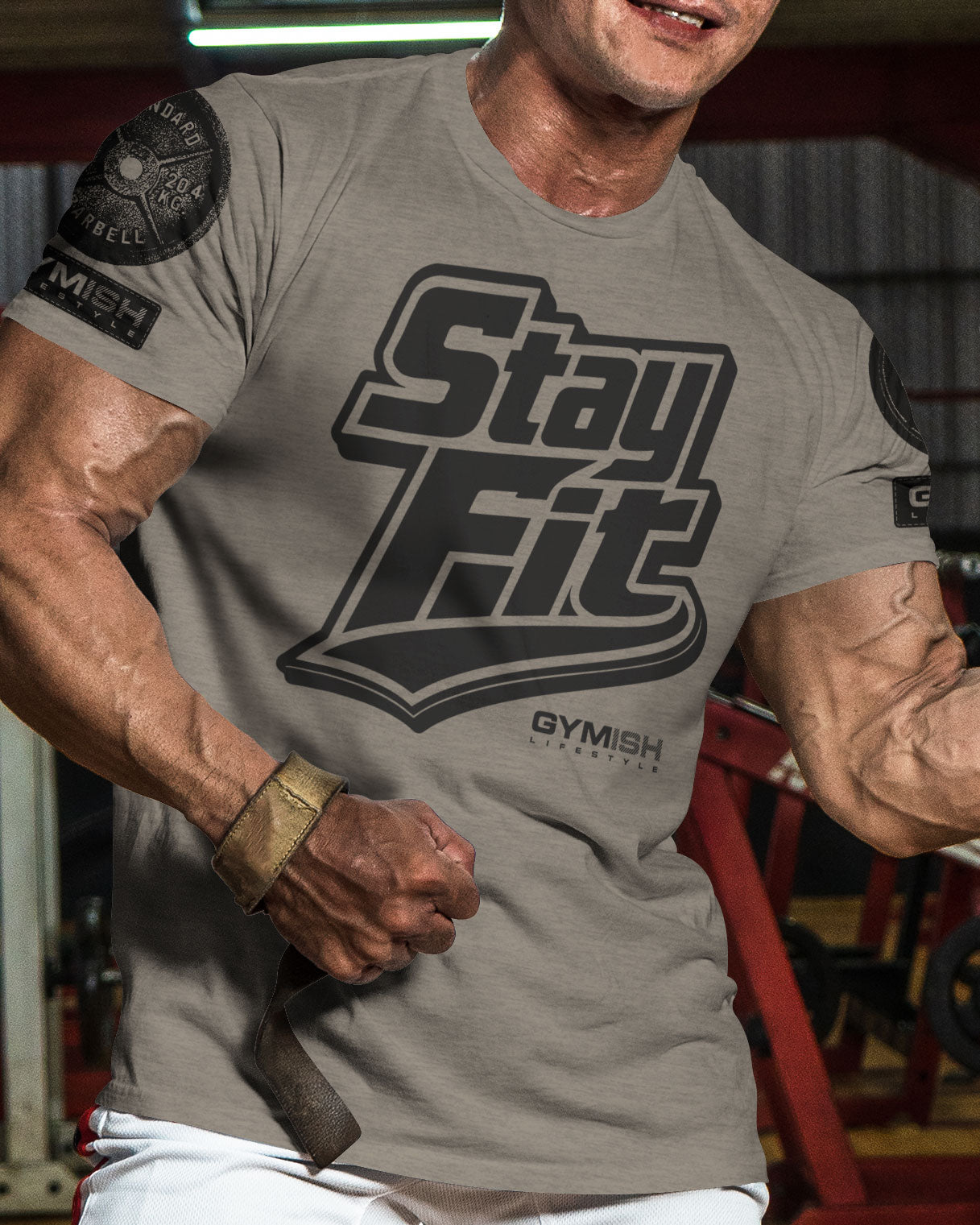 131. Stay Fit Funny Motivational Workout Gym T-Shirt for Men T-Shirt GYMISH LIFESTYLE