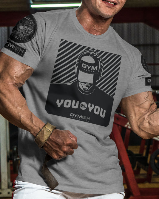 151. You vs You Funny Motivational Workout Gym T-Shirt for Men T-Shirt GYMISH LIFESTYLE