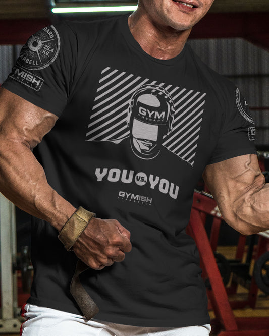 151. You vs You Funny Motivational Workout Gym T-Shirt for Men T-Shirt GYMISH LIFESTYLE