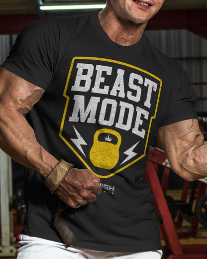 007. Beast Mode Funny Motivational Workout Gym T-Shirt for Men T-Shirt GYMISH LIFESTYLE