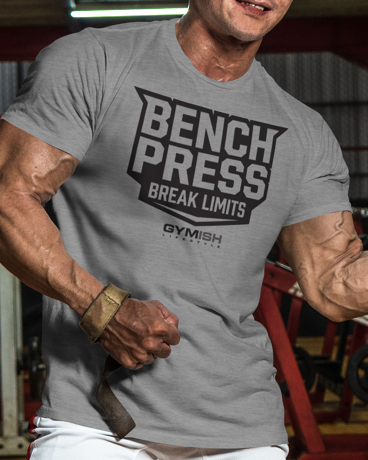 025. Bench Press Funny Motivational Workout Gym T-Shirt for Men T-Shirt GYMISH LIFESTYLE