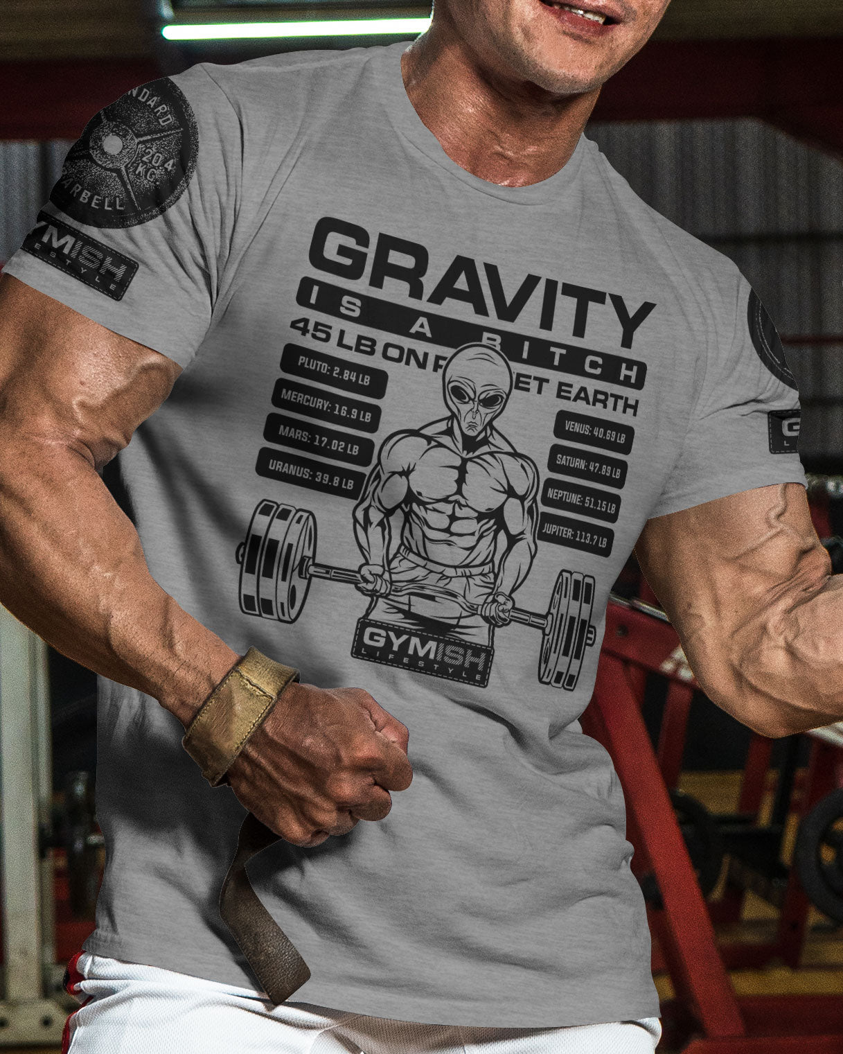 104. Defy Gravity Funny Workout Gym T-Shirt for Men T-Shirt GYMISH LIFESTYLE