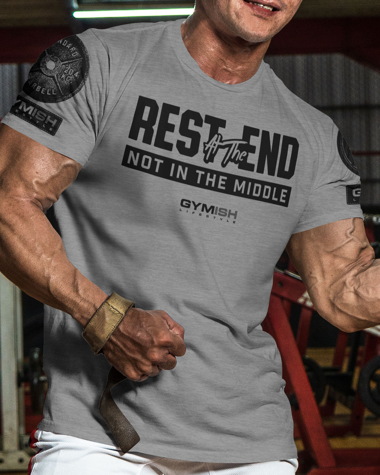 087. Rest At The End Workout Gym T-Shirts for Men