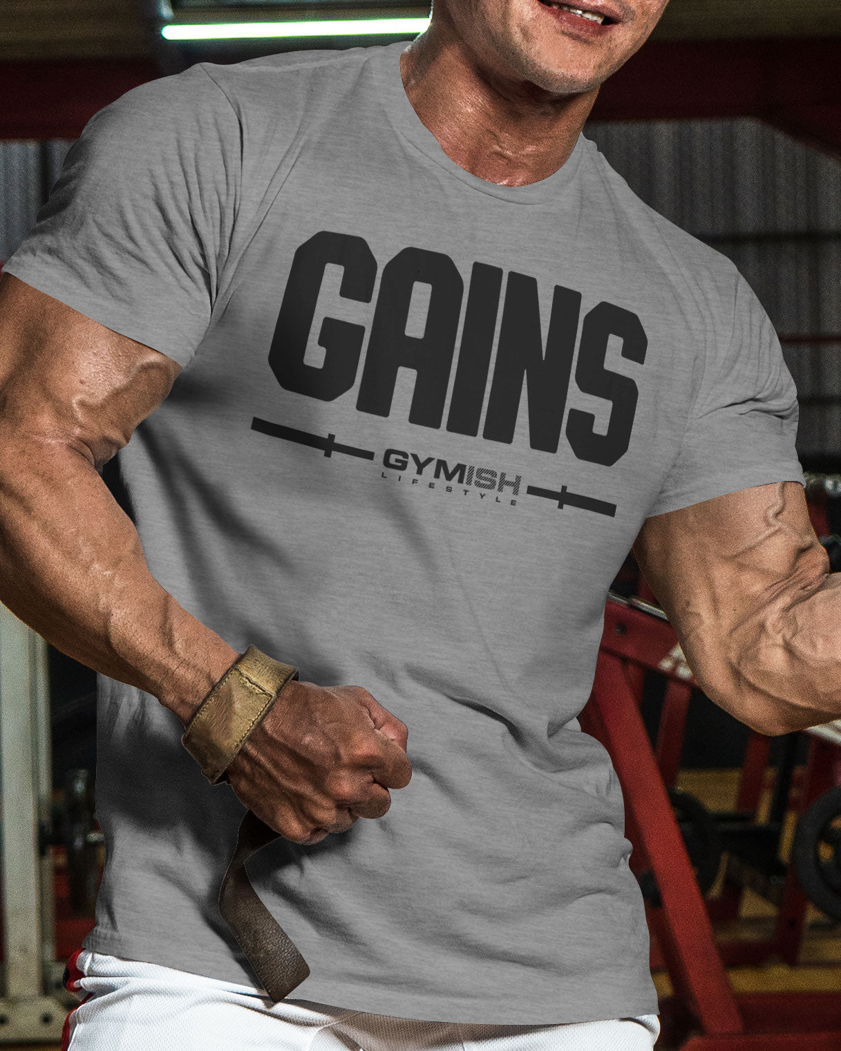 135. Gains Funny Motivational Workout Gym T-Shirt for Men T-Shirt GYMISH LIFESTYLE