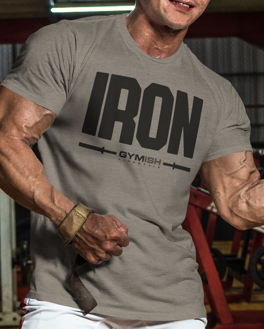 136. Iron Funny Motivational Workout Gym T-Shirt for Men T-Shirt GYMISH LIFESTYLE