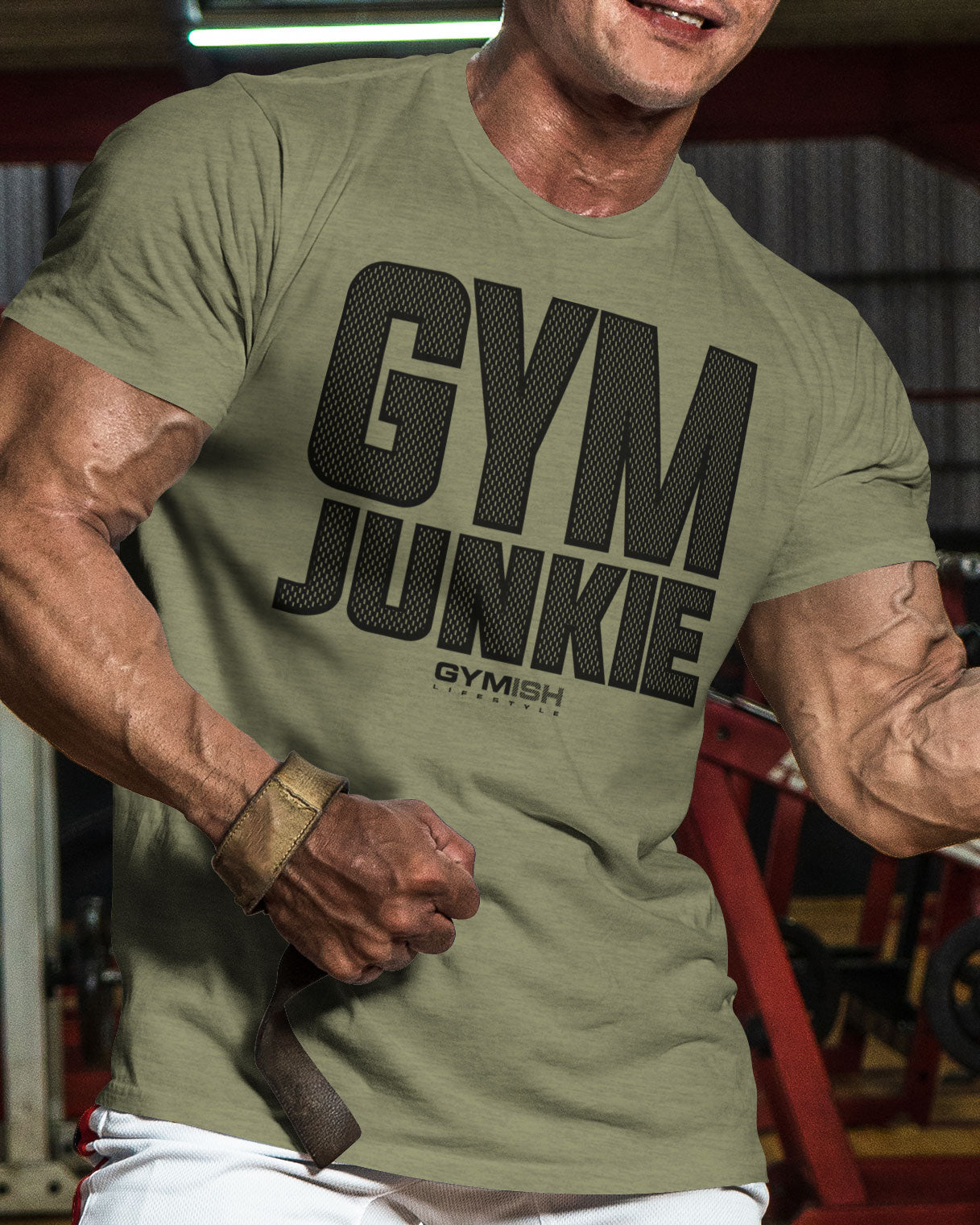 GYMISH Gym Junkie Back Design Workout T-Shirt for Men