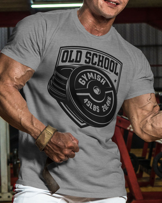 147. Old School Funny Motivational Workout Gym T-Shirt for Men T-Shirt GYMISH LIFESTYLE