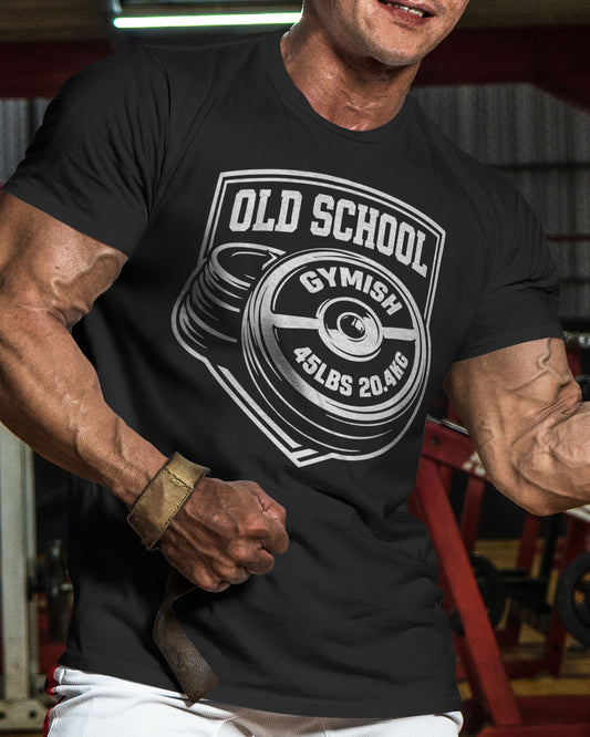 147. Old School Funny Motivational Workout Gym T-Shirt for Men T-Shirt GYMISH LIFESTYLE