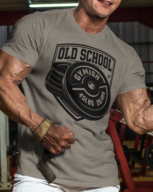 147. Old School Funny Motivational Workout Gym T-Shirt for Men T-Shirt GYMISH LIFESTYLE