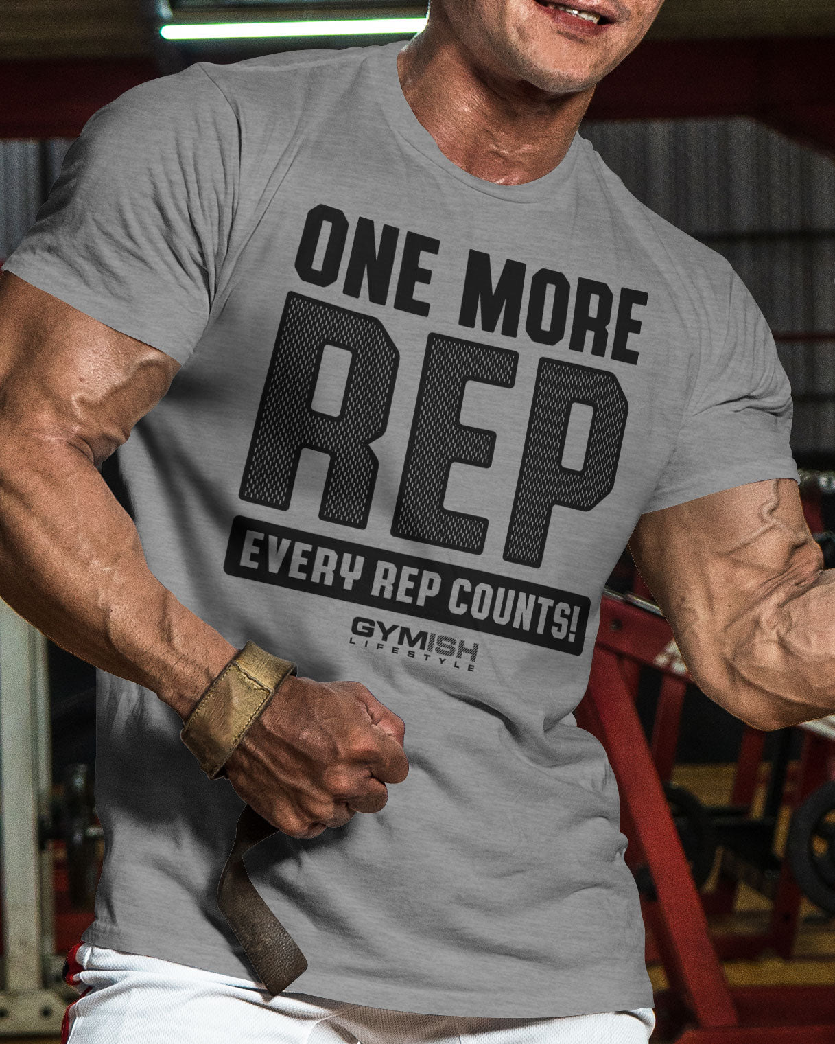 102. One More Rep Funny Workout Gym T-Shirt for Men T-Shirt GYMISH LIFESTYLE