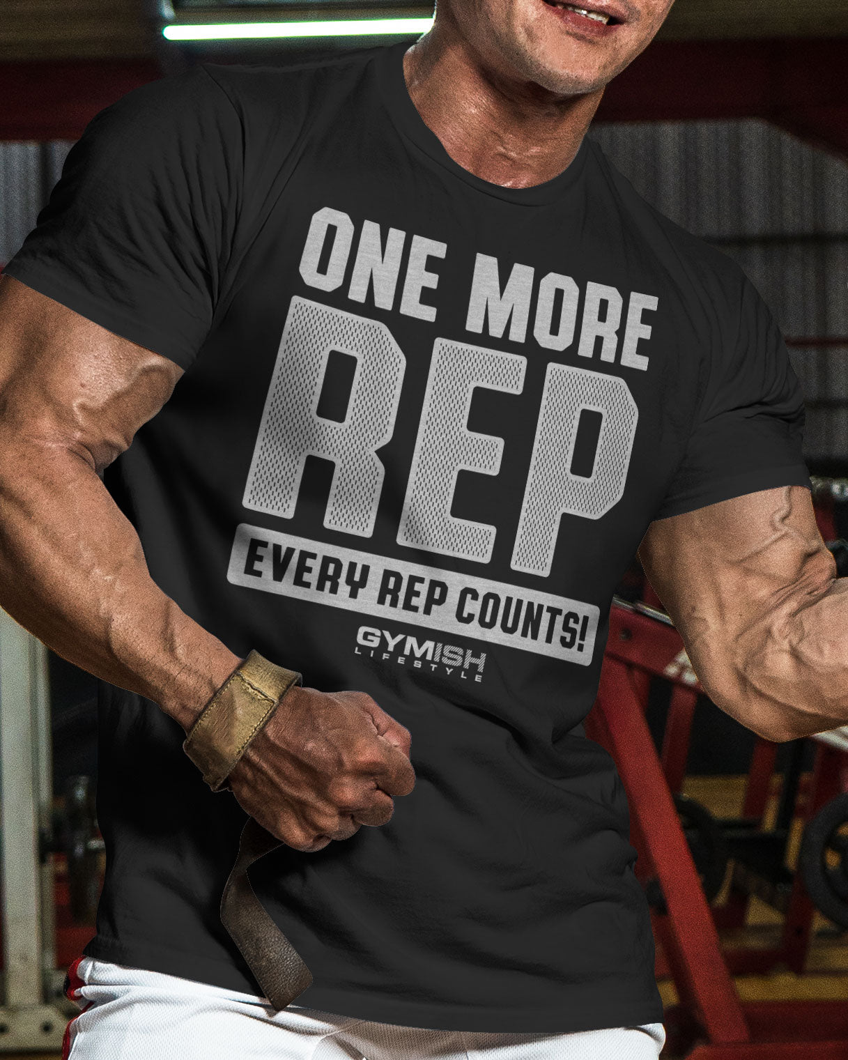 102. One More Rep Funny Workout Gym T-Shirt for Men T-Shirt GYMISH LIFESTYLE