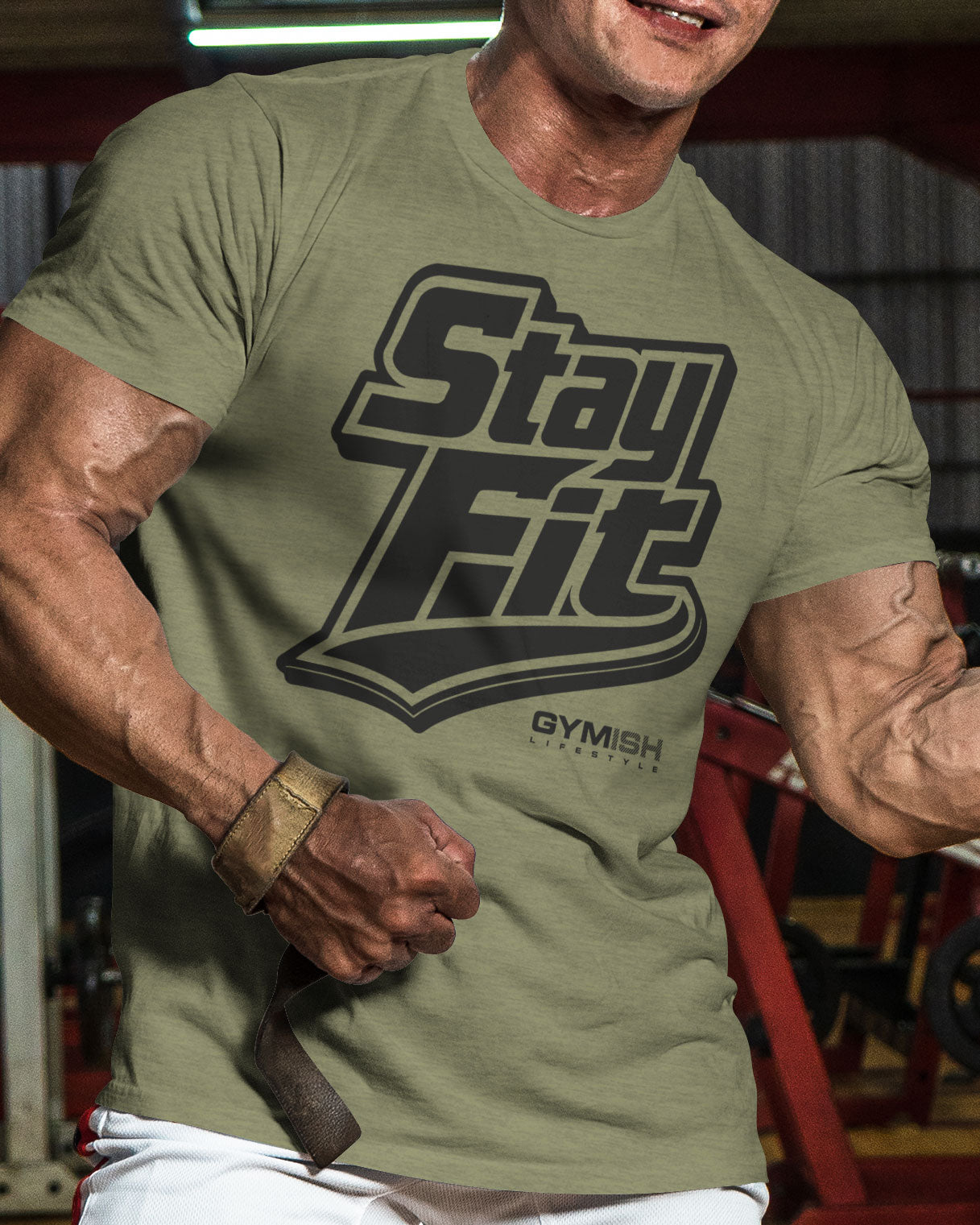 131. Stay Fit Funny Motivational Workout Gym T-Shirt for Men T-Shirt GYMISH LIFESTYLE