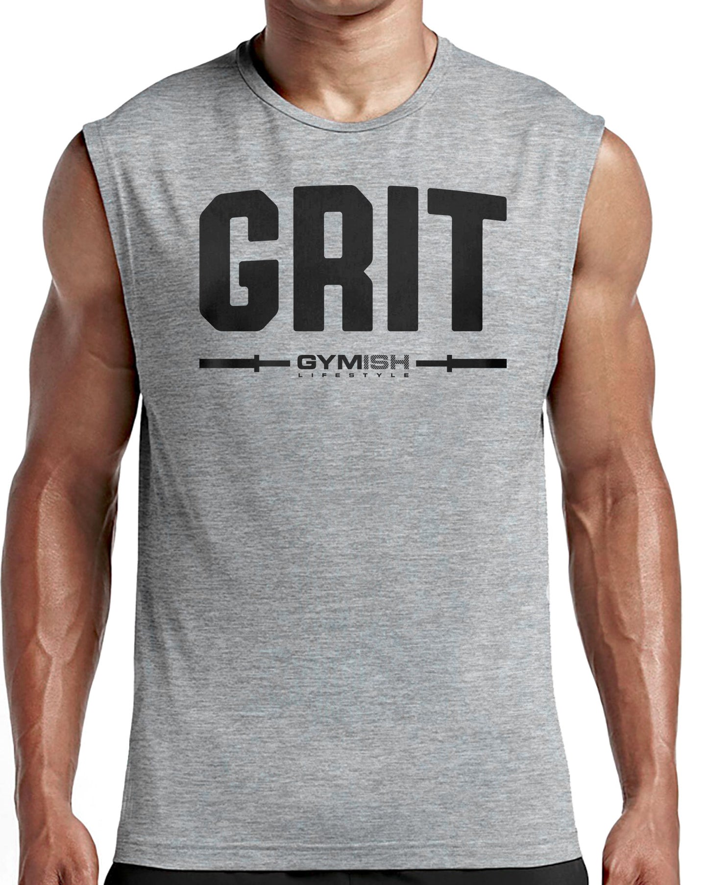 134. Grit Workout Funny Muscle Tank Top for Men T-Shirt GYMISH LIFESTYLE