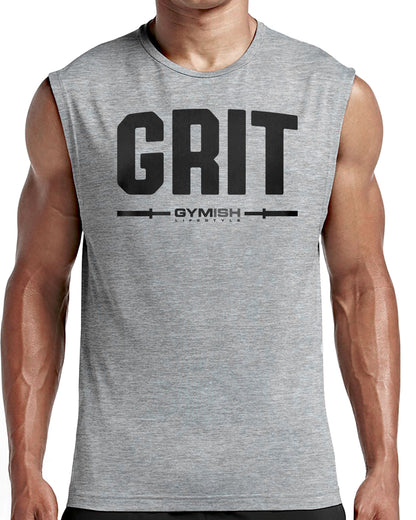 134. Grit Workout Funny Muscle Tank Top for Men T-Shirt GYMISH LIFESTYLE