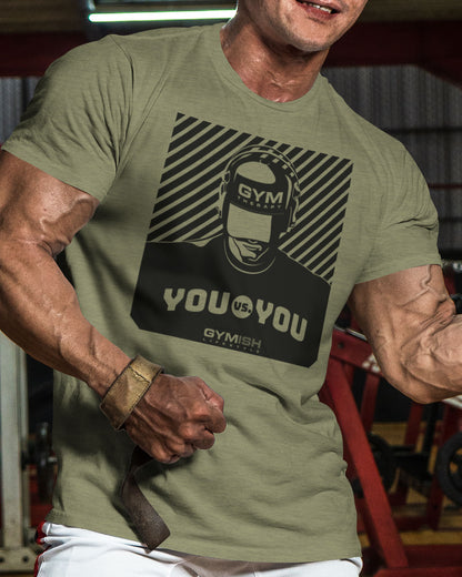 151. You vs You Funny Motivational Workout Gym T-Shirt for Men T-Shirt GYMISH LIFESTYLE