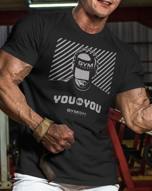 151. You vs You Funny Motivational Workout Gym T-Shirt for Men T-Shirt GYMISH LIFESTYLE