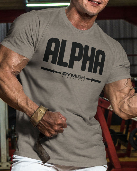 133. Alpha Funny Motivational Workout Gym T-Shirt for Men T-Shirt GYMISH LIFESTYLE