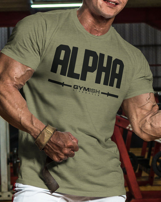 133. Alpha Funny Motivational Workout Gym T-Shirt for Men T-Shirt GYMISH LIFESTYLE