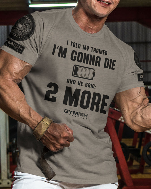 009. Two More Funny Motivational Workout Gym T-Shirt for Men