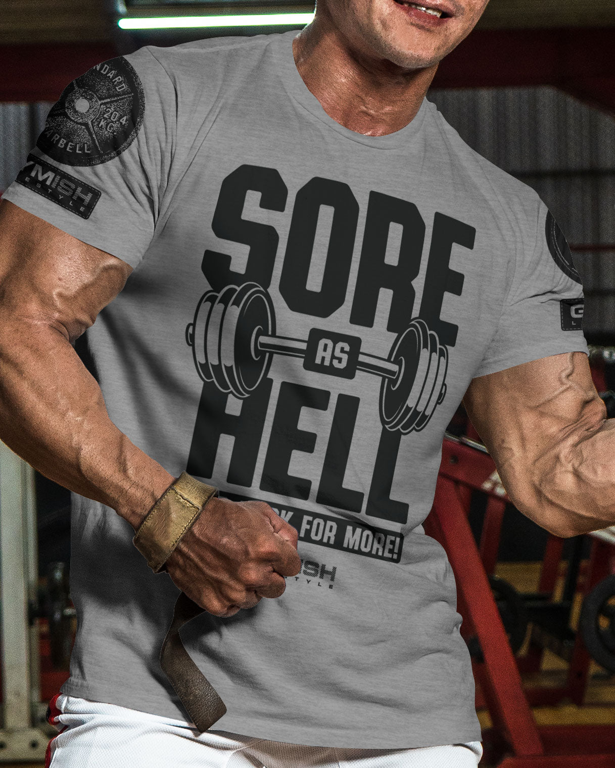 008. Sore As Hell Funny Motivational Workout Gym T-Shirt for Men