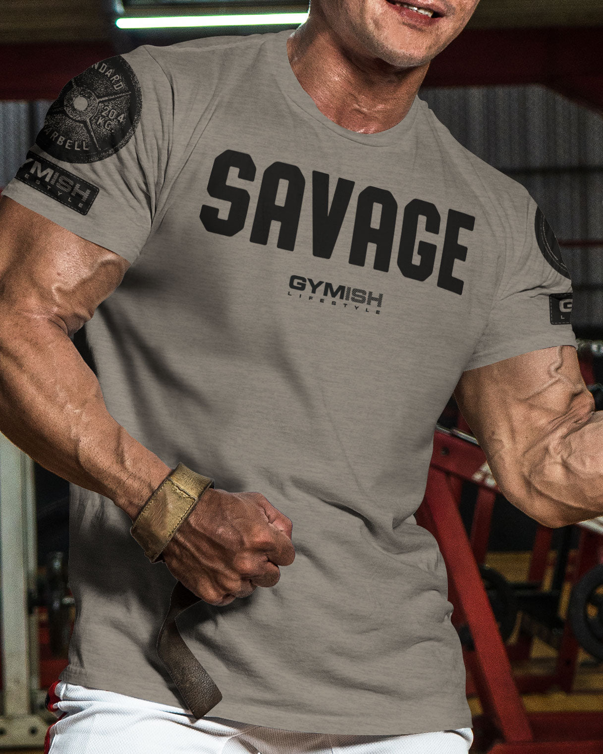 003. Savage Funny Motivational Workout Gym T-Shirt for Men T-Shirt GYMISH LIFESTYLE