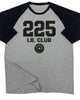 152. RAGLAN 225 Club Funny Workout Gym T-Shirt for Men