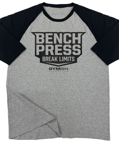 025. RAGLAN Bench Press Workout Gym T-Shirt for Men T-Shirt GYMISH LIFESTYLE