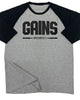 135. RAGLAN Gains Funny Workout Gym T-Shirt for Men