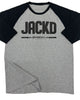 140. RAGLAN Jackd Funny Workout Gym T-Shirt for Men