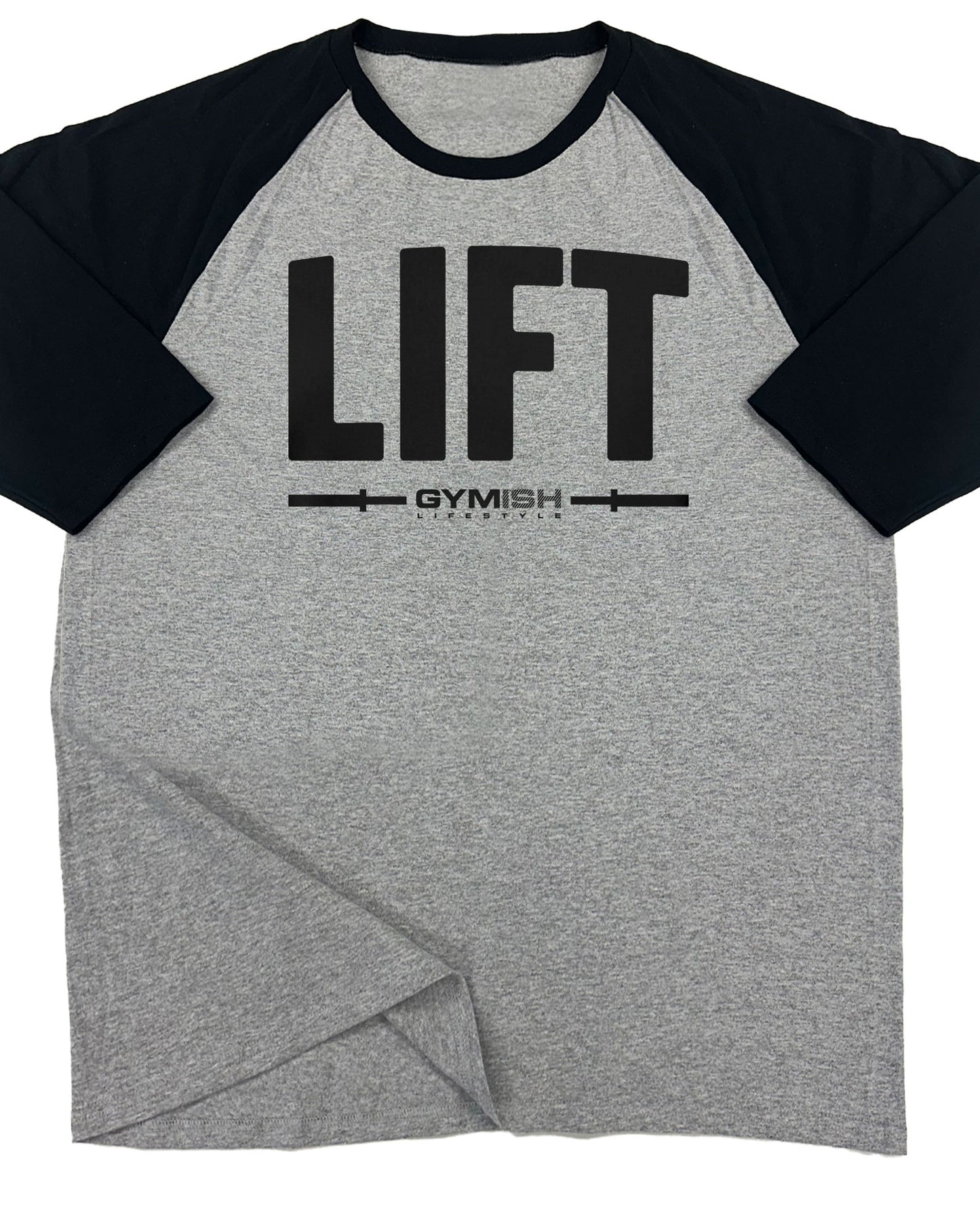 137. RAGLAN Lift Funny Workout Gym T-Shirt for Men T-Shirt Grey T-Shirt GYMISH LIFESTYLE