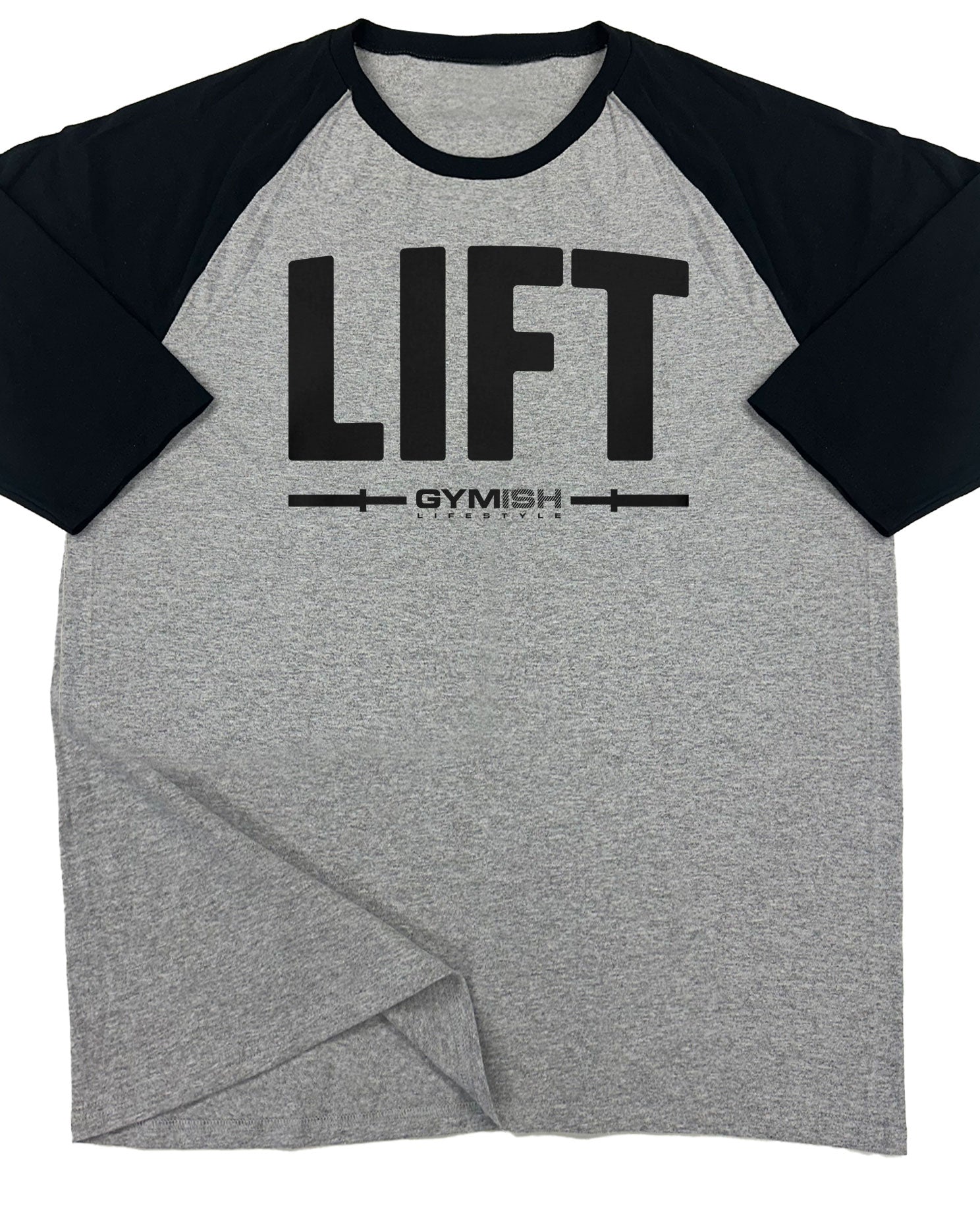 137. RAGLAN Lift Funny Workout Gym T-Shirt for Men T-Shirt Grey T-Shirt GYMISH LIFESTYLE