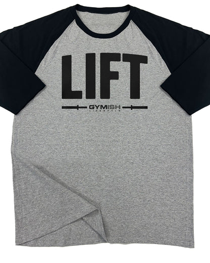 137. RAGLAN Lift Funny Workout Gym T-Shirt for Men T-Shirt Grey T-Shirt GYMISH LIFESTYLE