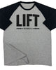 137. RAGLAN Lift Funny Workout Gym T-Shirt for Men