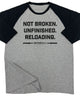 158. RAGLAN Not Broken Funny Workout Gym T-Shirt for Men