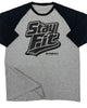 131. RAGLAN Stay Fit Funny Workout Gym T-Shirt for Men