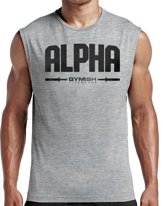 133. Alpha Workout Funny Muscle Tank Top for Men T-Shirt GYMISH LIFESTYLE