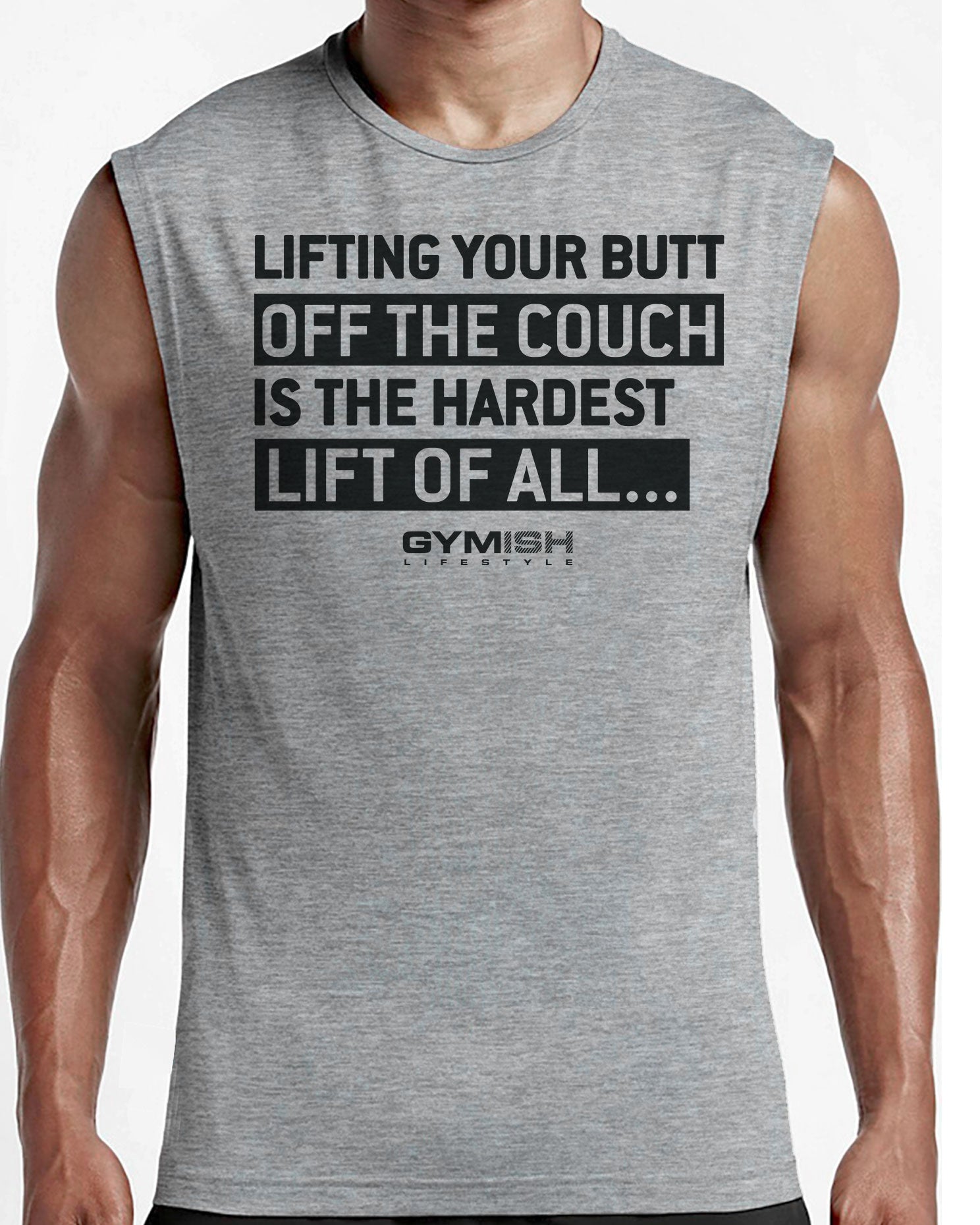 081. Hardest Lift Funny Workout Muscle Tank Top for Men T-Shirt GYMISH LIFESTYLE