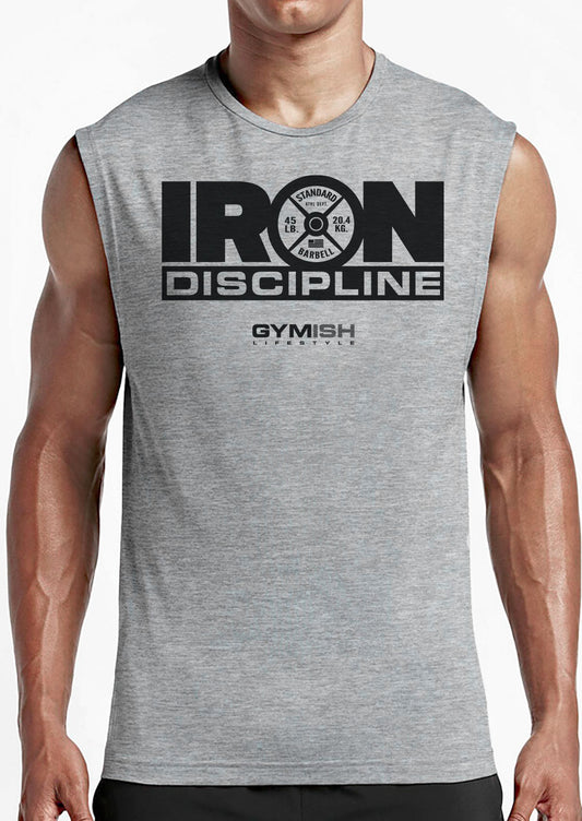 079. Iron Discipline Funny Workout Muscle Tank Top for Men