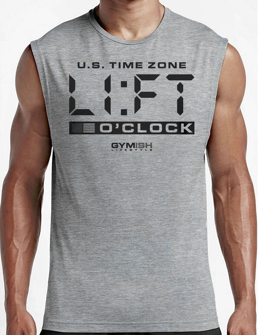 089. Lift O'Clock Motivational Workout Muscle TankTop