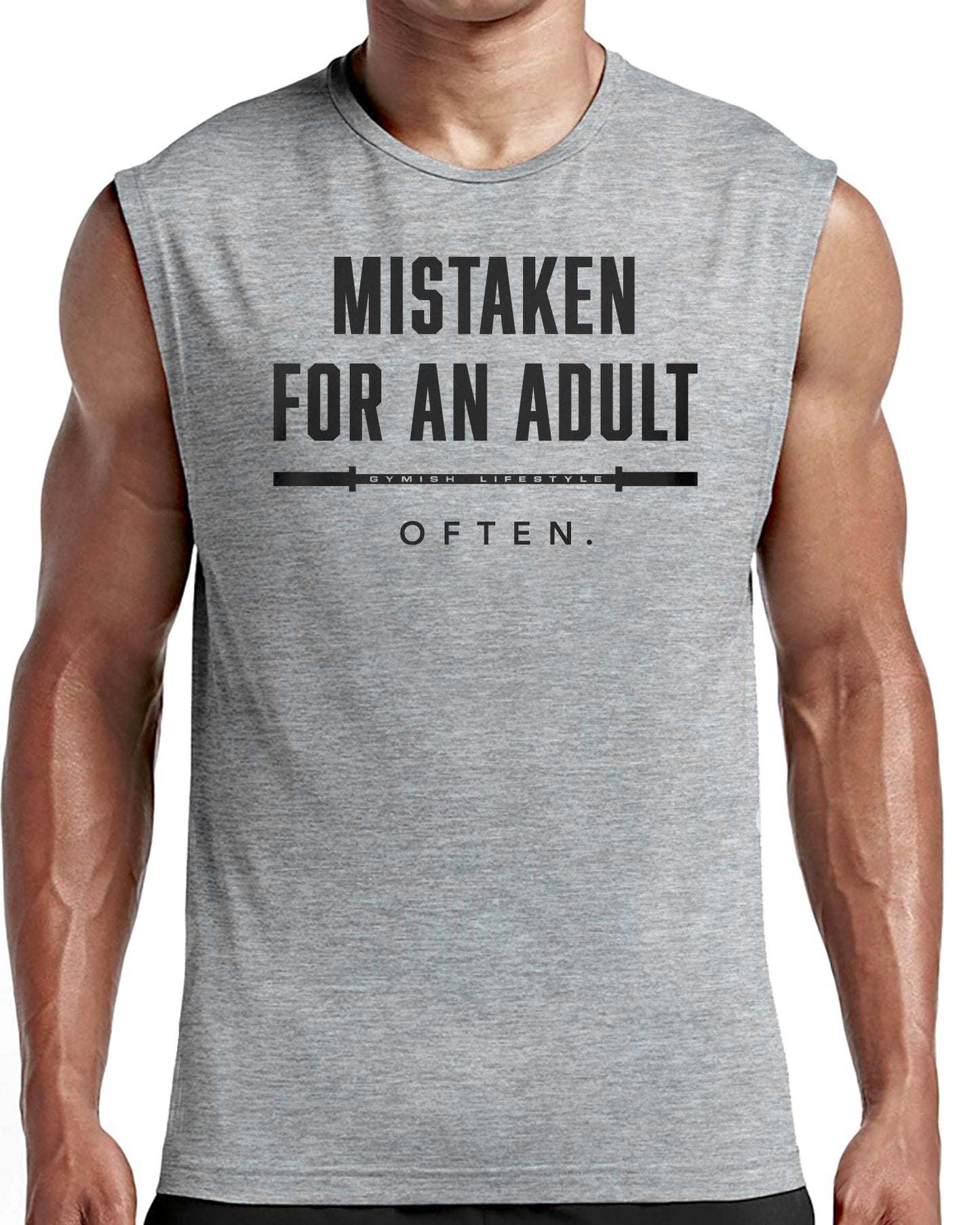 156. Mistaken Workout Funny Muscle Tank Top for Men T-Shirt GYMISH LIFESTYLE