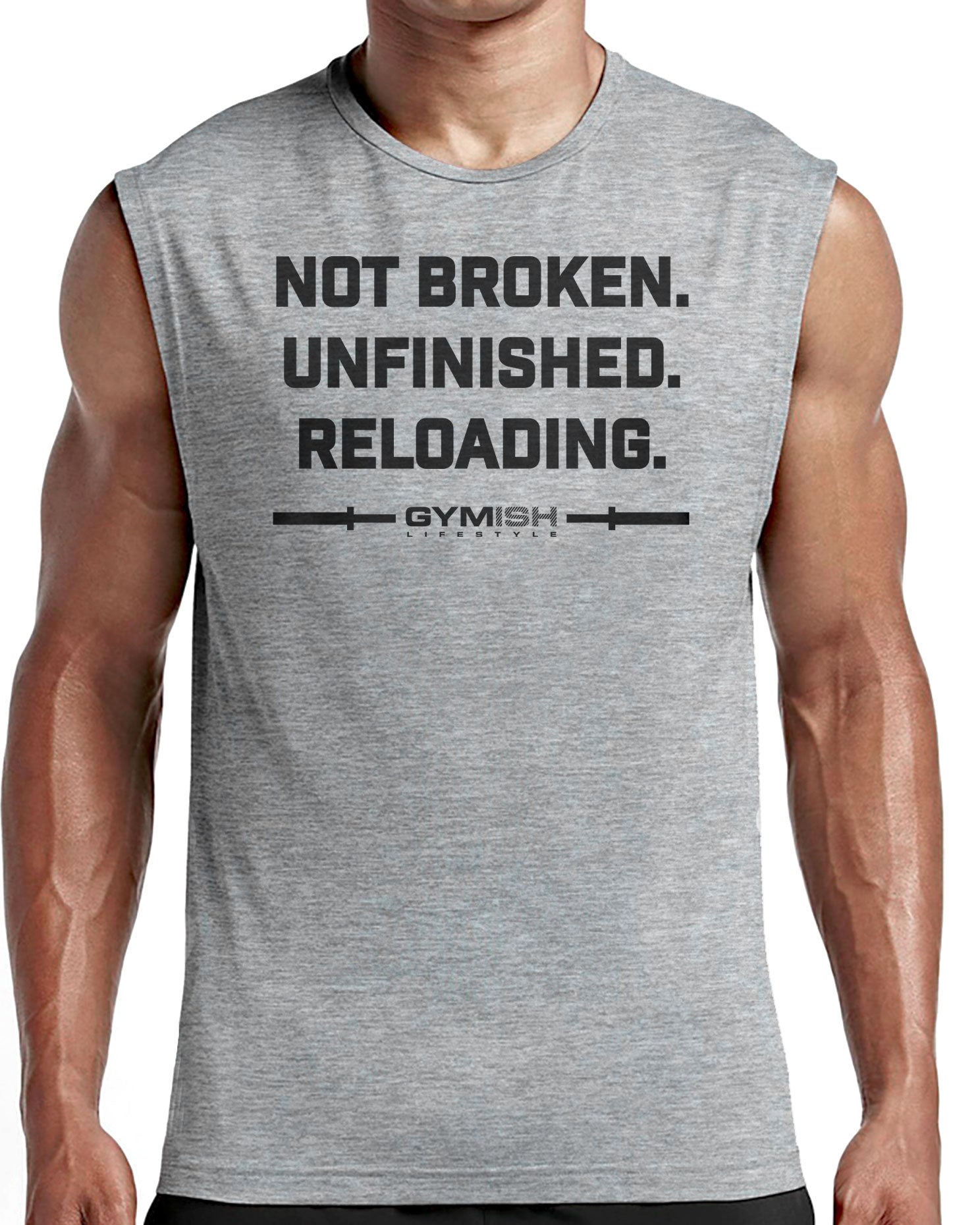 158. Not Broken Workout Funny Muscle Tank Top for Men T-Shirt GYMISH LIFESTYLE