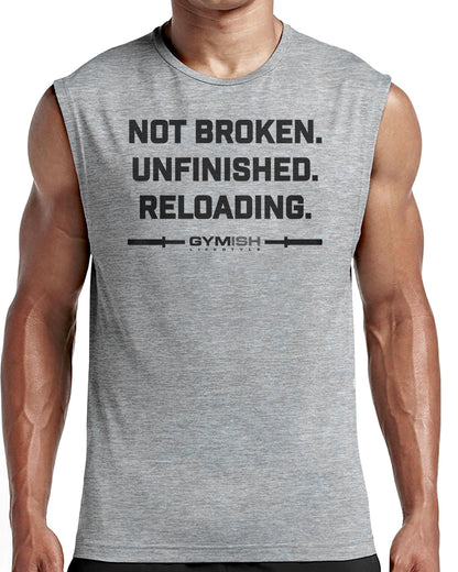 158. Not Broken Workout Funny Muscle Tank Top for Men T-Shirt GYMISH LIFESTYLE